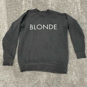 VGC Brunette the Label - BLONDE - Grey Sweatshirt - Size S/M